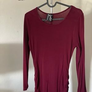 Burgundy dress